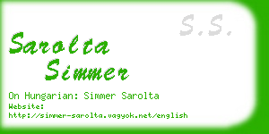 sarolta simmer business card